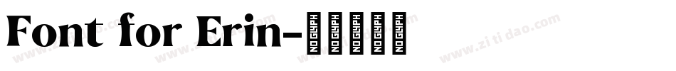 Font for Erin字体转换